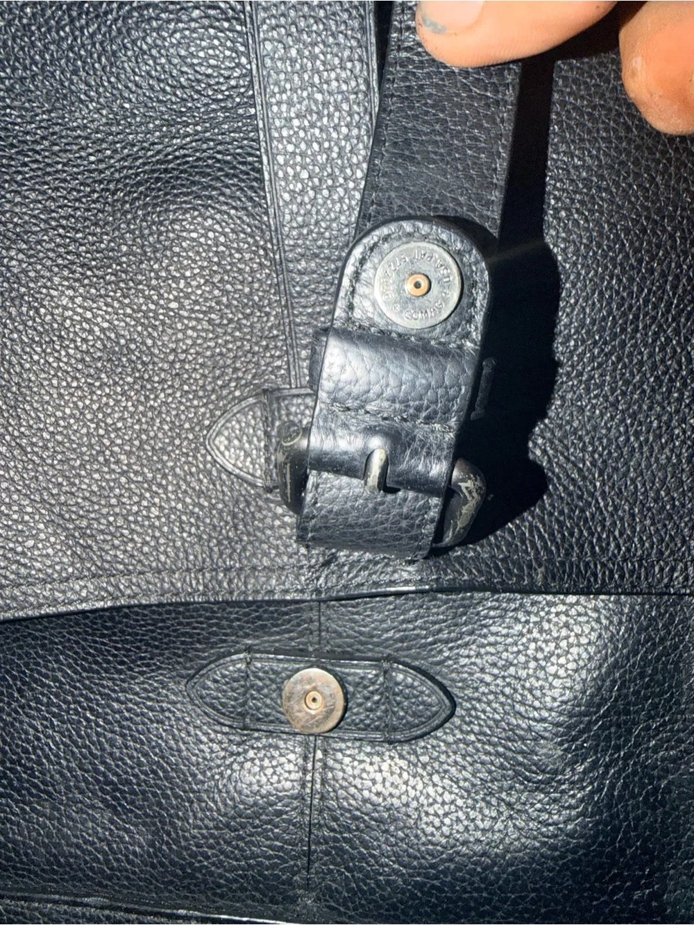 Coach Black Pebbled Leather Messenger Briefcase Laptop Bag Crossbody